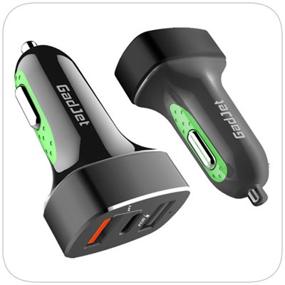 GADJET QUICK CAR CHARGER 3 USB PORTS (Box of 10) - CH16