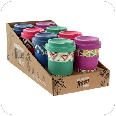 Bamboo Travel Mugs Assorted 350ML