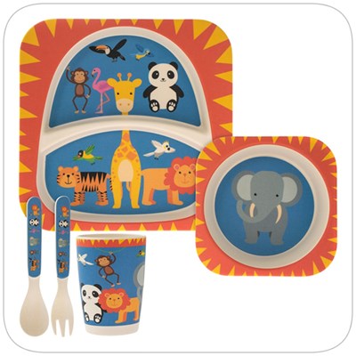 Z - Bamboo Eco Eating Set Zoo  (Box of 6)