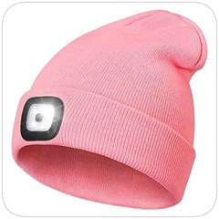 Baby Pink LED Beanie Hat