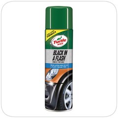 Turtle Wax Black in a Flash Trim & Tyre Wax Aerosol 500ml (Box of  6)