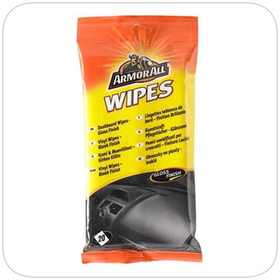 Armorall Wipes Dashboard Gloss Flow Pack of 20 (Box of 6) - Dashboard Flow Wipes Gloss Finish Pack of 20