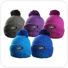 Winter Hat RJ Bobble Hat Multi Colour (Box of 12)