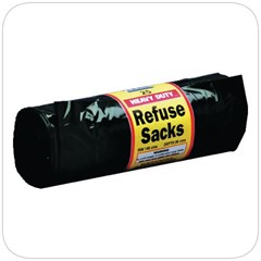 Heavy Duty Black Sacks Pack of 25 (8 Rolls Per Box)