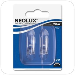 Neolux 12V 5W 501 Bulbs Capless Blister Pack (Pack of 10)