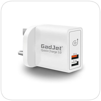 GadJet Quick Charge 2-USB Wall Charger - Quick Charge 2-USB Wall Charger