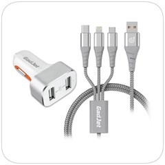 Multipack Cable + 2-USB Car Charger