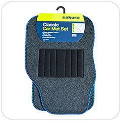 Budget Carpet Mat Set 4Pc Blue  (Box of 10)