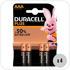 Duracell Plus AAA Batteries 4Pk (Box of 10)
